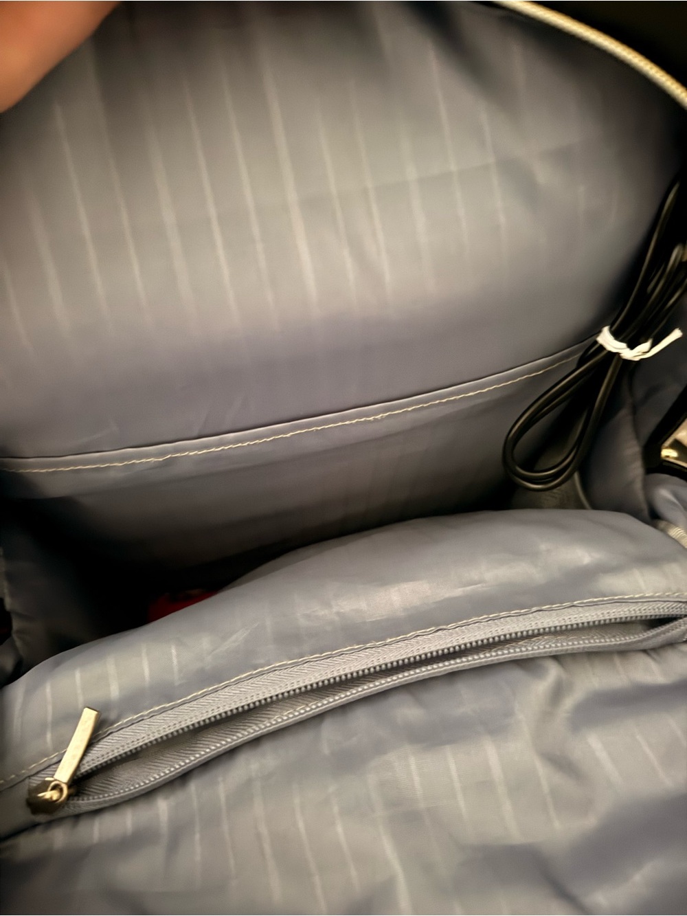 Black Quilted Multi-Compartment Backpack - Picture 8 of 9